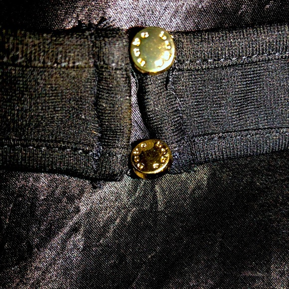 Black Bebe halter top with Golden Trim Metal Bars - Picture 8 of 9